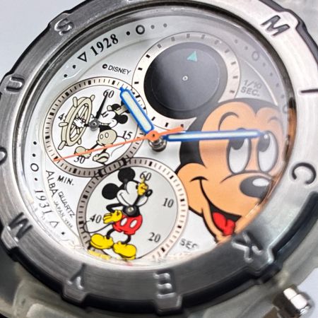SEIKO セイコー SEIKO ミッキーマウス 1928年 1931年 1994年 V655-605A 腕時計 クロノグラフ 非純正ベルト