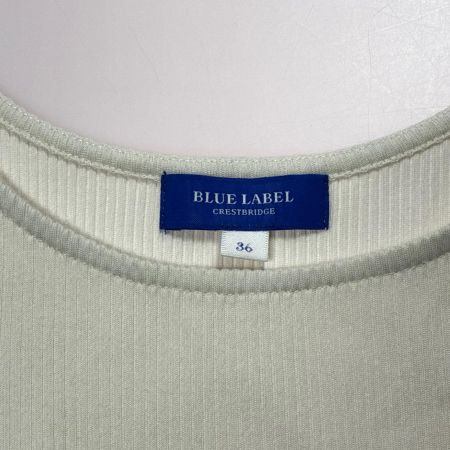  CRESTBRIDGE BLUE LABEL ノースリーブワンピース 55J75-366-40 ホワイトベージュ×レッド SIZE 36 レディース