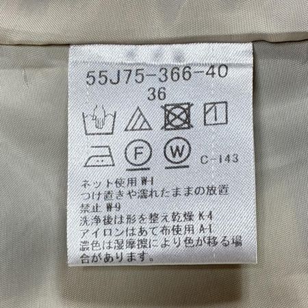  CRESTBRIDGE BLUE LABEL ノースリーブワンピース 55J75-366-40 ホワイトベージュ×レッド SIZE 36 レディース
