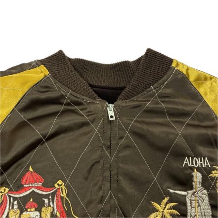  東洋エンタープライズ スカジャン リバーシブル アロハフラワーガール SIZE M メンズ M18279 ブラウン