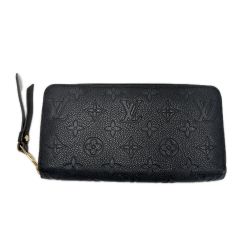 LOUIS VUITTON ルイヴィトン ラウンドファスナー財布 モノグラムアンプラント ジッピーウォレット M61864 ブラック Bランク