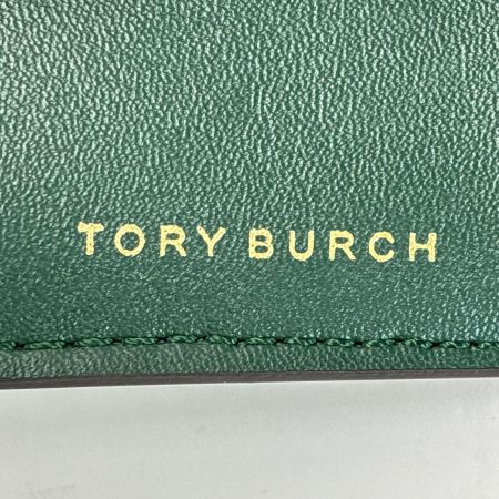  TORY BURCH トリーバーチ 3つ折り財布 レザー グリーン レディース ゴールド金具 箱有