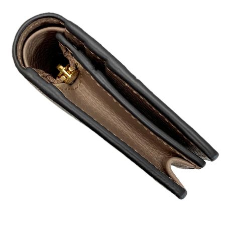  GUCCI グッチ 2つ折り財布 ダブルG バイカラー スモールウォレット 658610 ピンクベージュ×ベージュ イニシャル入:Y 袋有