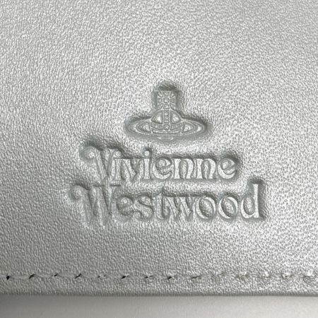  Vivienne Westwood ヴィヴィアン・ウエストウッド FROGS がま口 2つ折り財布 シルバー カエル レザー