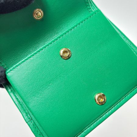  MIU MIU マテラッセレザー 5MV204 グリーン  2つ折り財布 箱 袋有 レディース