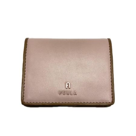 FURLA フルラ 2つ折り財布 レザー ライトピンク レディース ゴールド金具