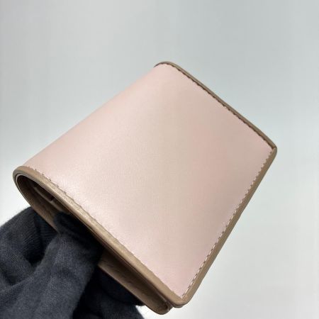 FURLA フルラ 2つ折り財布 レザー ライトピンク レディース ゴールド金具