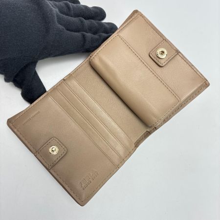 FURLA フルラ 2つ折り財布 レザー ライトピンク レディース ゴールド金具