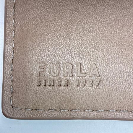 FURLA フルラ 2つ折り財布 レザー ライトピンク レディース ゴールド金具