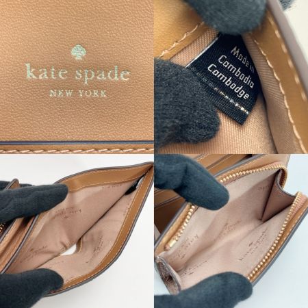 Kate Spade ケイトスペード ケイラ スモール Lジップ ウォレット ブラウン 2つ折り財布 KAYLA