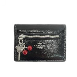 ☆☆ COACH コーチ カードケース チェリー キー CEZ23 ブラック Bランク