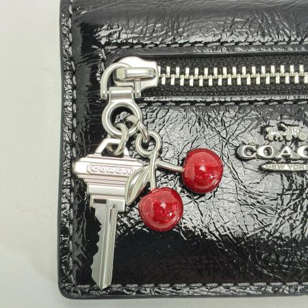  COACH コーチ カードケース チェリー キー CEZ23 ブラック