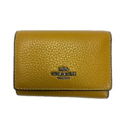 ☆☆ COACH コーチ 3つ折り財布 CM238 マスタード レディース Bランク