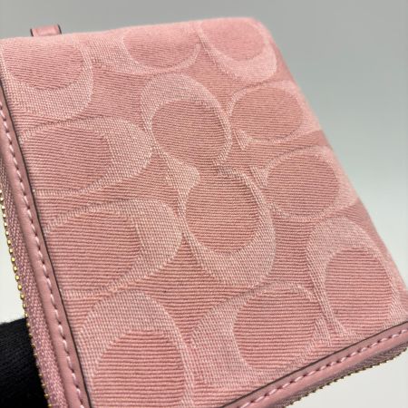  COACH コーチ カードケース デニム 星チャーム CEU98 ピンク レディース ゴールド金具