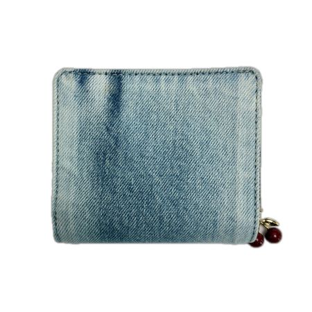  COACH コーチ デニム チェリー CEC35 ブルー レディース ゴールド金具