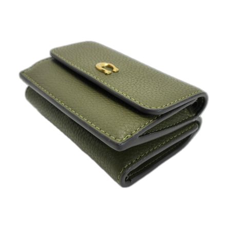  COACH コーチ 3つ折り財布 Cロゴ ミニ トライフォールド CM437 カーキ レディース