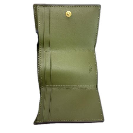  COACH コーチ 3つ折り財布 Cロゴ ミニ トライフォールド CM437 カーキ レディース