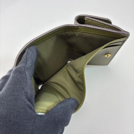  COACH コーチ 3つ折り財布 Cロゴ ミニ トライフォールド CM437 カーキ レディース