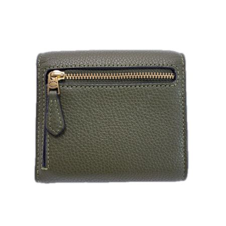  COACH コーチ レザー CAO13 グリーン 2つ折り財布  レディース