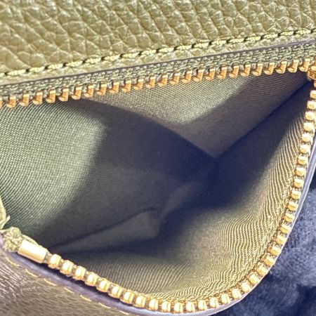  COACH コーチ レザー CAO13 グリーン 2つ折り財布  レディース