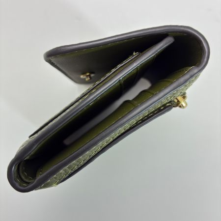  COACH コーチ レザー CAO13 グリーン 2つ折り財布  レディース