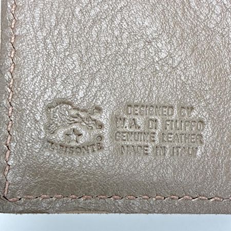  IL BISONTE イルビゾンテ 三つ折り ライトグレー 財布 レザー レディース ゴールド金具