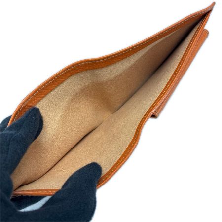  IL BISONTE イルビゾンテ 2つ折り財布 レザー オレンジ レディース