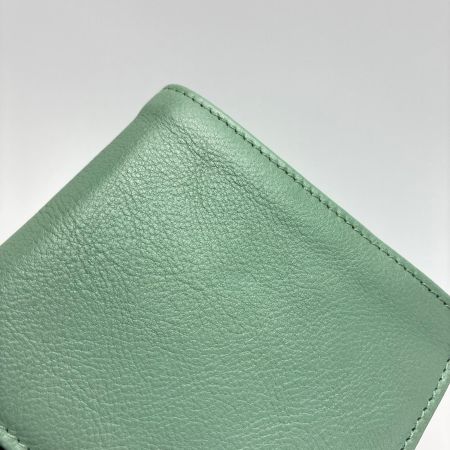  IL BISONTE イルビゾンテ 2つ折り財布 エメラルドグリーン レディース 