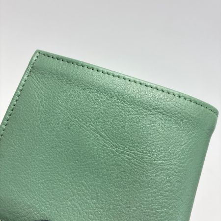  IL BISONTE イルビゾンテ 2つ折り財布 エメラルドグリーン レディース 