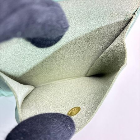  IL BISONTE イルビゾンテ 2つ折り財布 エメラルドグリーン レディース 