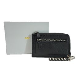 ☆☆ ear PAPILLONNER イアパピヨネ スタッズフラグメントケース レザー  ブラック 箱有 Bランク