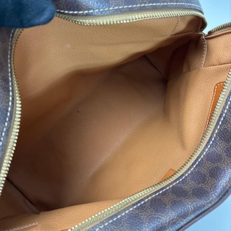 CELINE セリーヌ マカダム MC97 ブラウン ハンドバッグ PVC×レザー