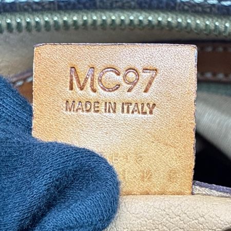 CELINE セリーヌ マカダム MC97 ブラウン ハンドバッグ PVC×レザー