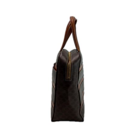 CELINE セリーヌ マカダム MC97 ブラウン ハンドバッグ PVC×レザー