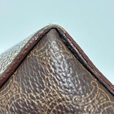 CELINE セリーヌ マカダム MC97 ブラウン ハンドバッグ PVC×レザー