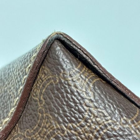CELINE セリーヌ マカダム MC97 ブラウン ハンドバッグ PVC×レザー