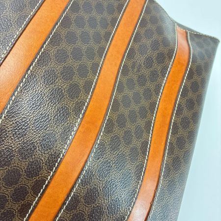 CELINE セリーヌ マカダム MC97 ブラウン ハンドバッグ PVC×レザー