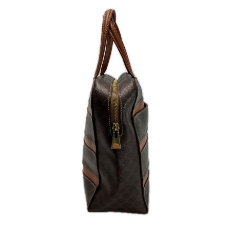 CELINE セリーヌ マカダム MC97 ブラウン ハンドバッグ PVC×レザー