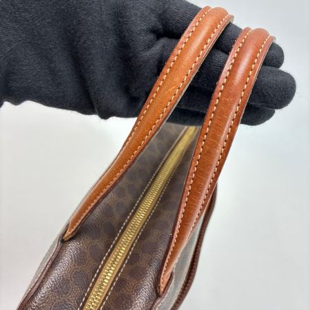 CELINE セリーヌ マカダム MC97 ブラウン ハンドバッグ PVC×レザー