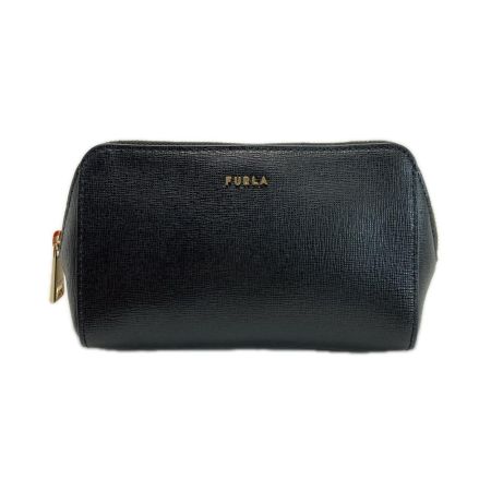 FURLA フルラ ポーチ ゴールド金具 ブラック レディース