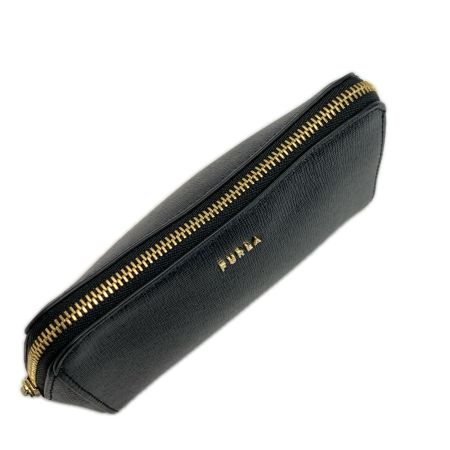 FURLA フルラ ポーチ ゴールド金具 ブラック レディース