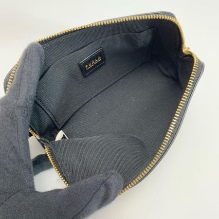 FURLA フルラ ポーチ ゴールド金具 ブラック レディース