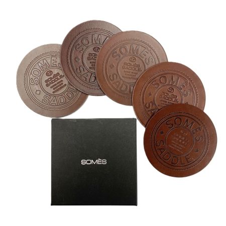  Somes Saddle ソメスサドル コースター 5Pセット 牛革 箱有
