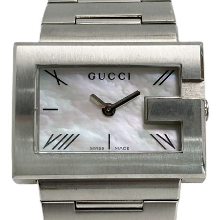  GUCCI グッチ Gレクタングル 100L シェル文字盤 クォーツ レディース 腕時計