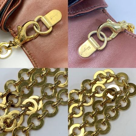  Salvatore Ferragamo サルヴァトーレフェラガモ チェーンショルダーバッグ  ガンチーニ  AQ214204 ボルドー レディース ゴールド金具