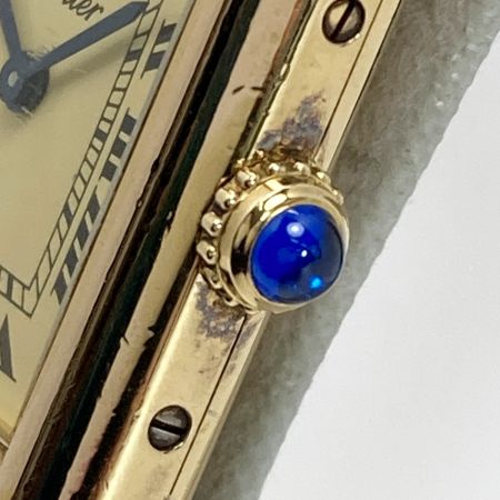  Cartier カルティエ マストタンクSM ヴェルメイユ SV925 アイボリー クォーツ レディース 腕時計