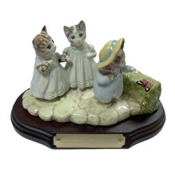 ☆☆ ROYAL DOULTON ロイヤルドルトン ピーターラビット -ミトン、トム・キトン、モペット- 置き物 Beswick Bランク