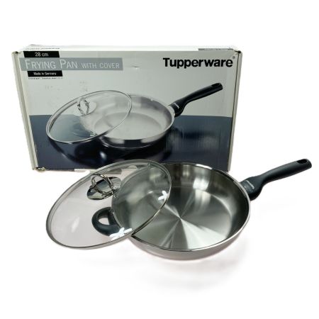 Tupperware タッパーウェア ステンレス製 28cm フライパン フタ付 箱有