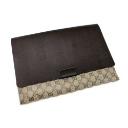 ☆☆ GUCCI グッチ クラッチバッグ GGスプリーム  387088 ブラウン Bランク