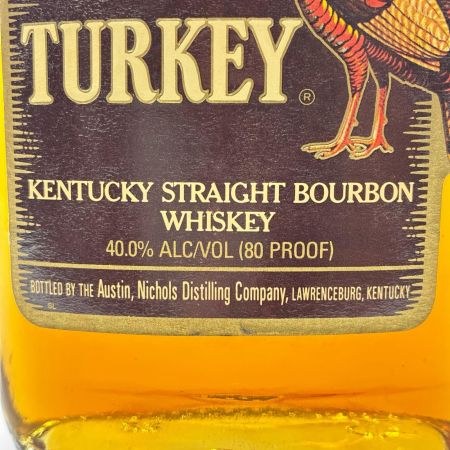 WILD TURKEY ワイルドターキー ブラウンラベル 375ml 40度 バーボン ウイスキー 古酒 未開栓